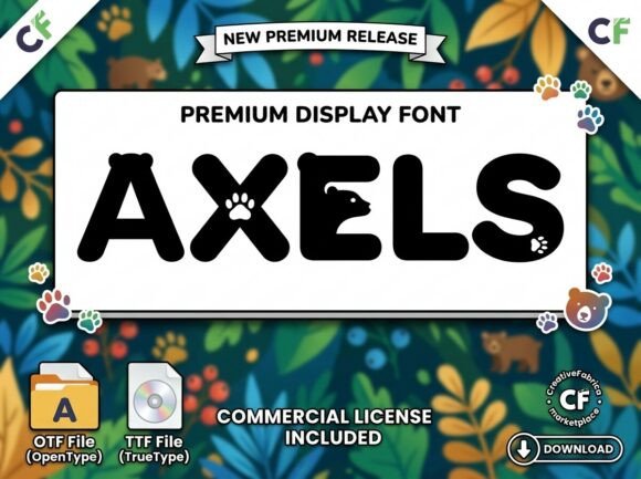 Axels: A Bold Display Font for Digital Branding