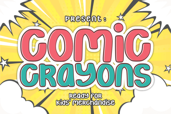 Comic Crayons: A Bold, Friendly Display Font for Small Business Branding