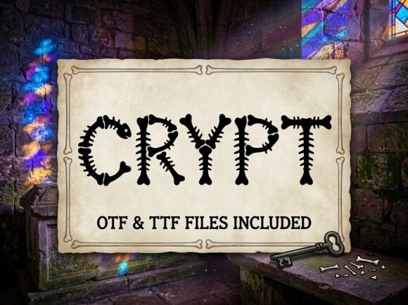 Crypt: A Bone-Chilling Display Font for Handmade Magic