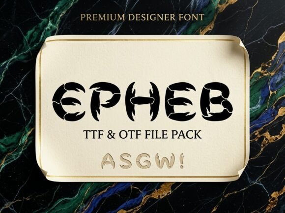 Epheb: A Display Typeface That Carries the Tide in Every Letter