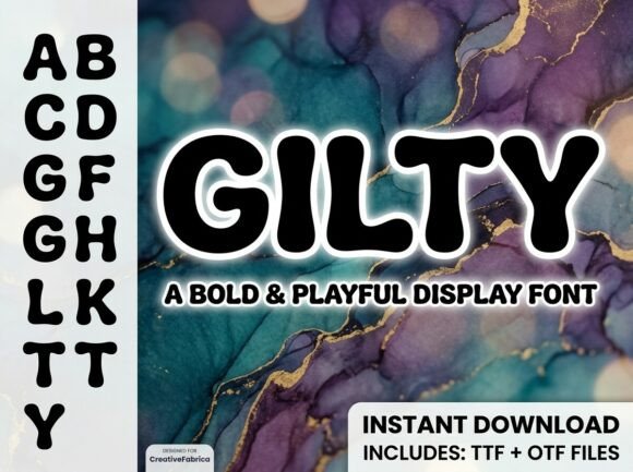 Gilty: A Bold Display Font for Scroll-Stopping Marketing