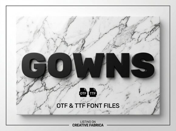 Gowns Font: A Bold Display Typeface That Commands Attention