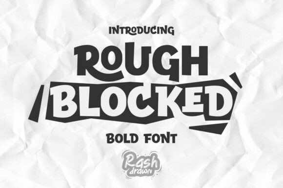 Rough Blocked: A Bold Display Font for Impactful Branding