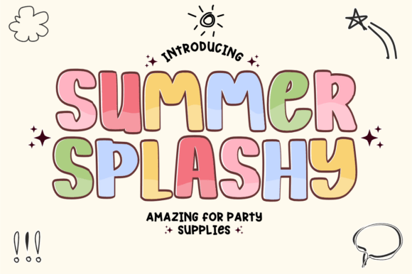 Summer Splashy: A Playful Display Font for Handmade Brands
