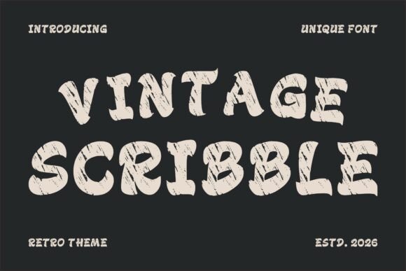 Vintage Scribble: A Bold Handwritten Display Font for Authentic Branding
