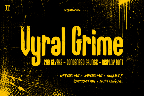 Vyral Grime: A Gritty, High-Impact Display Font for Handmade Brands
